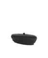 Ruslan Baginskiy Black Monogram-embellished Beret Hat In Black