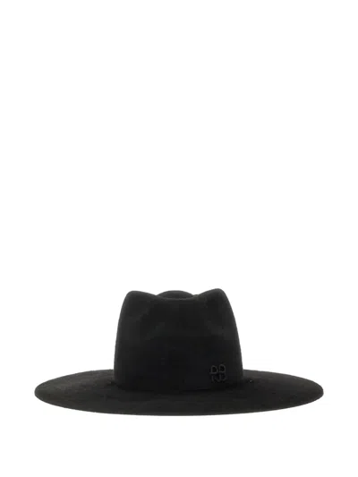 RUSLAN BAGINSKIY LOGO-DETAIL FELT FEDORA HAT