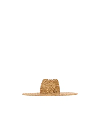 Ruslan Baginskiy Logo Detailed Bucket Hat In Nude