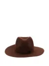 Ruslan Baginskiy Monogram-embellished Fedora Hat With Wide Brim In Brown