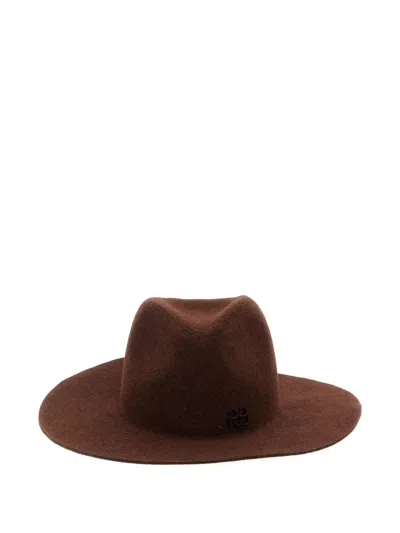 Ruslan Baginskiy Logo-embellished Fedora Hat In Brown