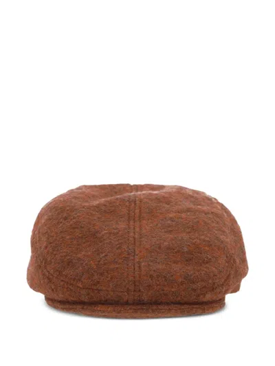 Ruslan Baginskiy Logo-embroidered Beret In Brown