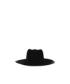 Ruslan Baginskiy Black Fedora Hat With Rb Embroidery In Felt Woman In Black