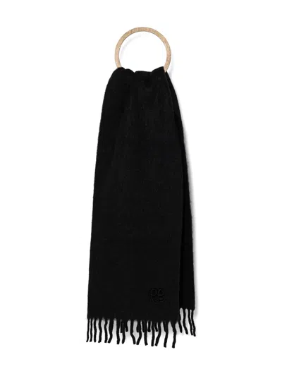 RUSLAN BAGINSKIY LOGO-EMBROIDERED SCARF