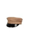 Ruslan Baginskiy Baker Boy Wool Cap In Brown