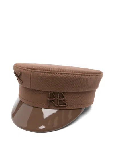 Ruslan Baginskiy Logo Embroidery Boy Cap In Brown
