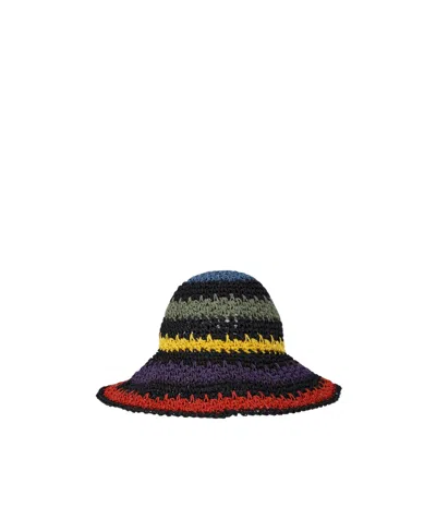 Ruslan Baginskiy Straw Sun Hat In Black