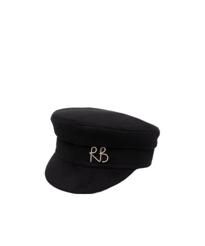 Ruslan Baginskiy Logo Newsboy Hat In Black