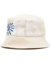 Ruslan Baginskiy Logo-print Cotton Bucket Hat In Neutrals
