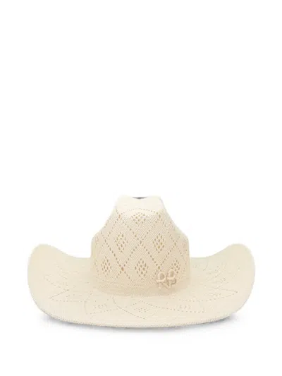 Ruslan Baginskiy Logo-appliqué Perforated Cowboy Hat In Neutral