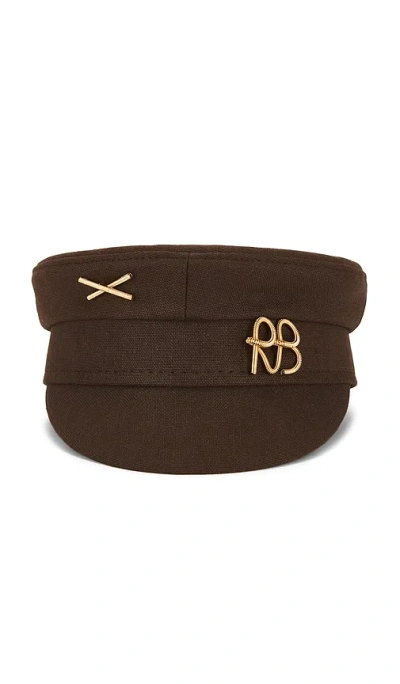 Ruslan Baginskiy Logo-embellished Baker Boy Cap In Brown