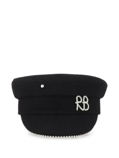 Ruslan Baginskiy Wide Brim Hat Studded Trim Detail In Black