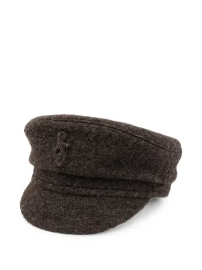 RUSLAN BAGINSKIY LOGO-EMBROIDERED BAKER BOY HAT