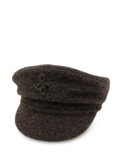 Ruslan Baginskiy Logo-embroidered Beret In Brown