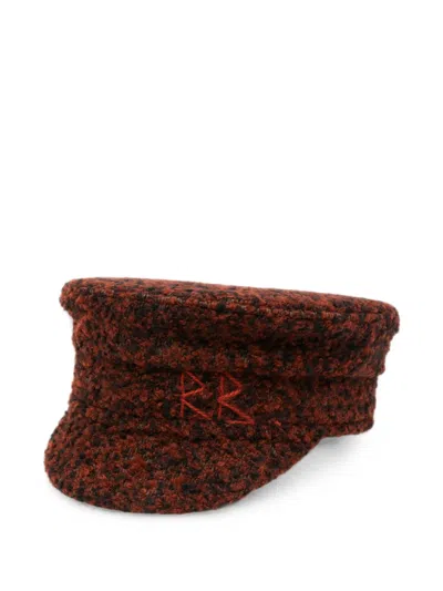 Ruslan Baginskiy Logo-embroidered Bouclé Baker Boy Hat In Multi
