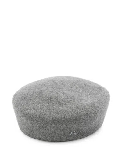 Ruslan Baginskiy Logo-embroidered Felt Beret In Gray