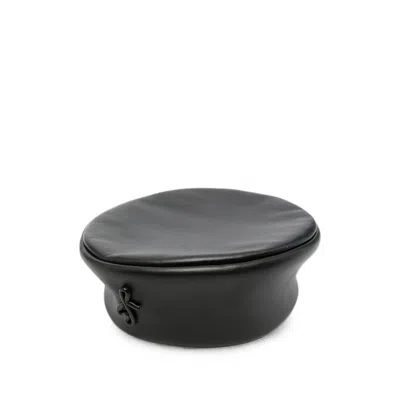 Ruslan Baginskiy Mmm033 Calf Leather Flat Cap In Black