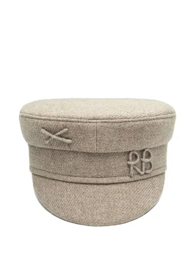 Ruslan Baginskiy Monogram Baker Boy Cap In Neutral