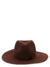 Ruslan Baginskiy Monogram-embellished Fedora Hat With Wide Brim In Brown