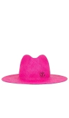 RUSLAN BAGINSKIY MONOGRAM-EMBELLISHED FEDORA HAT