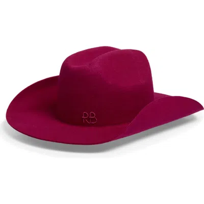 Ruslan Baginskiy Monogram Embroidered Cowboy Hat In Pink
