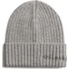 Ruslan Baginskiy Monogram Embroidered Merino Wool Beanie In Gray