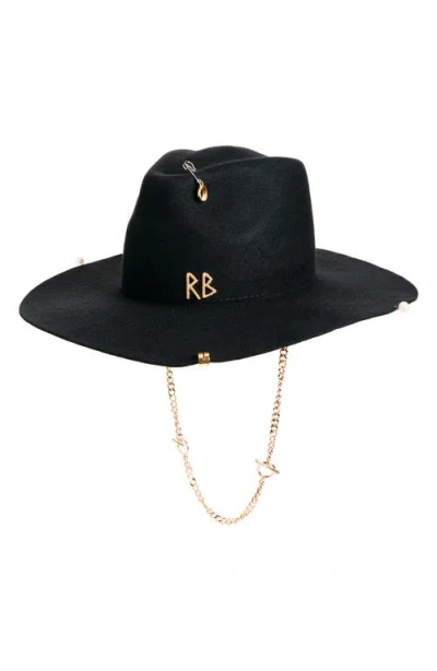 Ruslan Baginskiy Monogram Logo Wool Fedora In Green