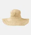 RUSLAN BAGINSKIY MONOGRAM STRAW SUNHAT