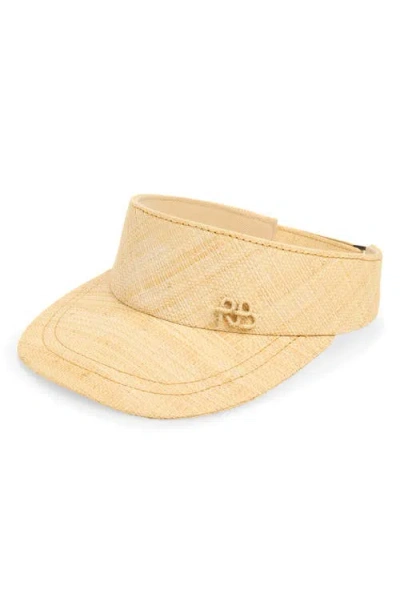 Ruslan Baginskiy Monogram Straw Visor In Brown