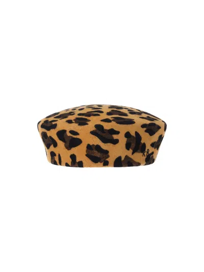 Ruslan Baginskiy Multicolor Wool Animalier Logo Hat In Blue