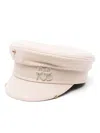 Ruslan Baginskiy Neutral Monogram-appliqué Baker Boy Hat In Neutrals