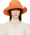 Ruslan Baginskiy Orange Straw Bucket Hat In Orange