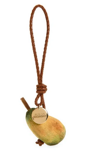 Ruslan Baginskiy Pear Bag Charm In Brown