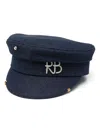 Ruslan Baginskiy Piercing-detailed Baker Boy Cap In Blue