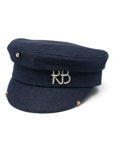 Ruslan Baginskiy Piercing-detailed Baker Boy Cap In Blue
