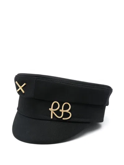 Ruslan Baginskiy Piercing-inspired Baker Boy Cap In Schwarz