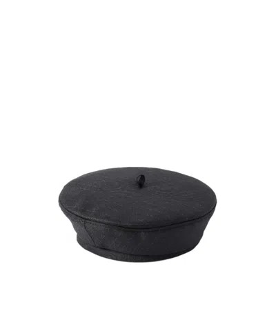 Ruslan Baginskiy Pinstriped Beret In Black
