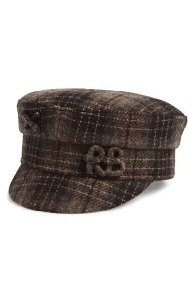 Ruslan Baginskiy Plaid Baker Boy Cap In Brown