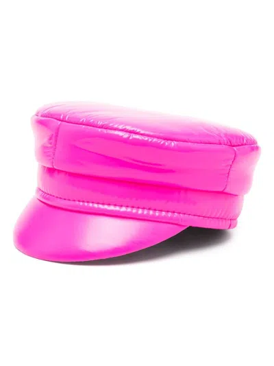 Ruslan Baginskiy Puffer Baker Boy Cap In Pink