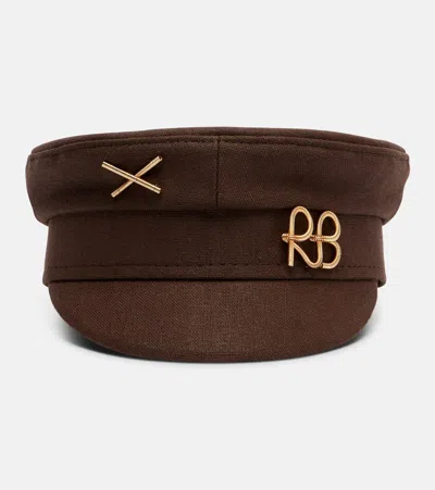 Ruslan Baginskiy Rb Linen Canvas Newsboy Hat In Brown