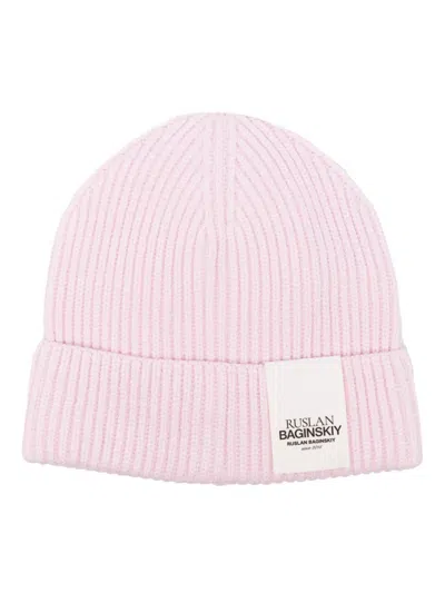Ruslan Baginskiy Ribbed-knit Beanie In Pink