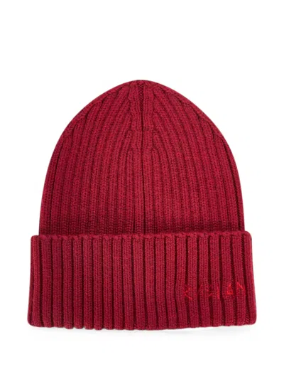 Ruslan Baginskiy Ribbed-knit Beanie Hat In Red