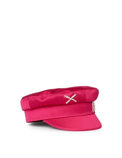 Ruslan Baginskiy Satin Baker Boy Crystal Hat
