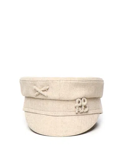 Ruslan Baginskiy Baker Boy Hat With Logo In Beige