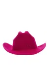 Ruslan Baginskiy Fuchsia Fedora Hat With Tonal Logo Embroidery In Wool In Multicolour