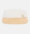 Ruslan Baginskiy Visor Aus Stroh Und Leinen In Weiss