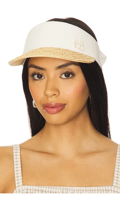 Ruslan Baginskiy Straw Braid & Linen Visor