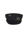 Ruslan Baginskiy Casual Flat Top Hat With Embroidered Elements