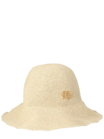 Ruslan Baginskiy Straw Hat With Embroidered Loco In Metallic