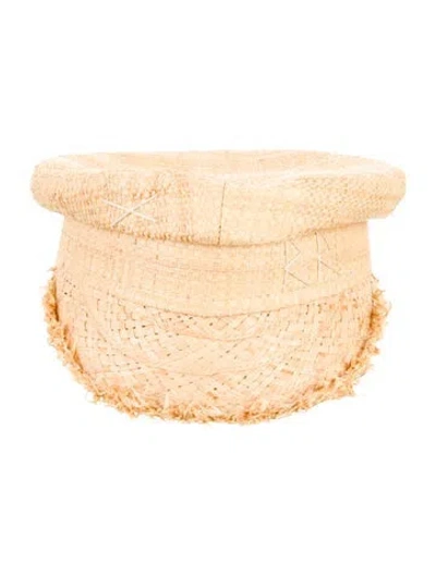 Pre-owned Ruslan Baginskiy Straw Newsboy Hat In Neutral